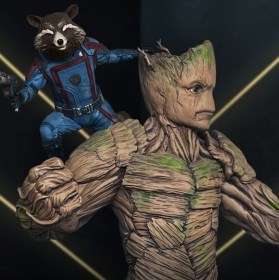 Groot & Rocket Raccoon Guardians of the Galaxy 3 Life-Size Statue by Beast Kingdom Toys